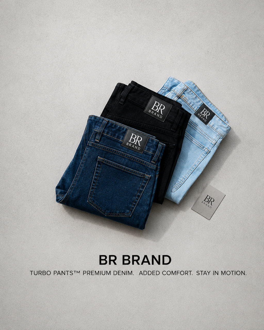 Pack of 3 -  BR — BRAND Pants™ Premium Baggy Jeans