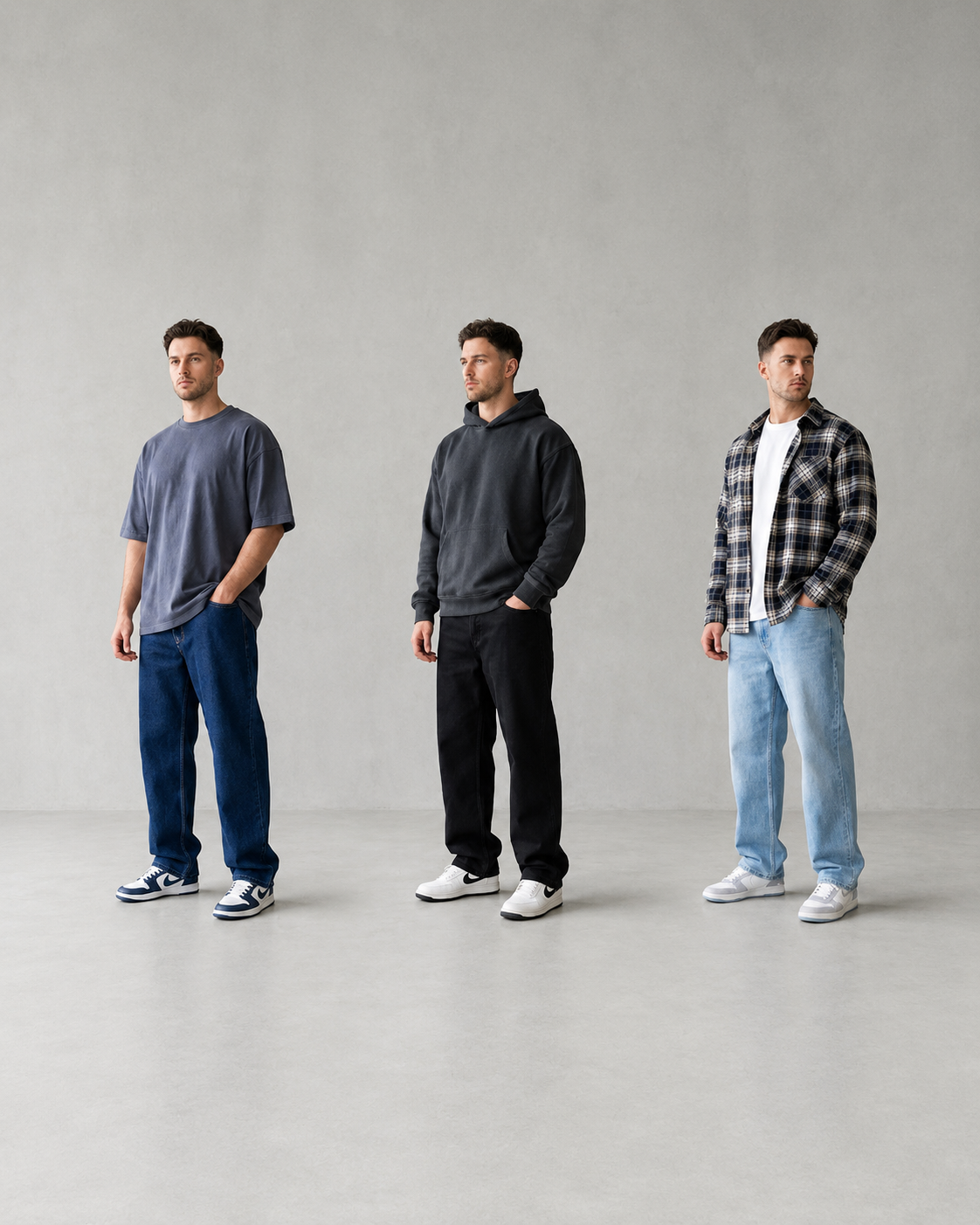 Pack of 3 -  BR — BRAND Pants™ Premium Baggy Jeans